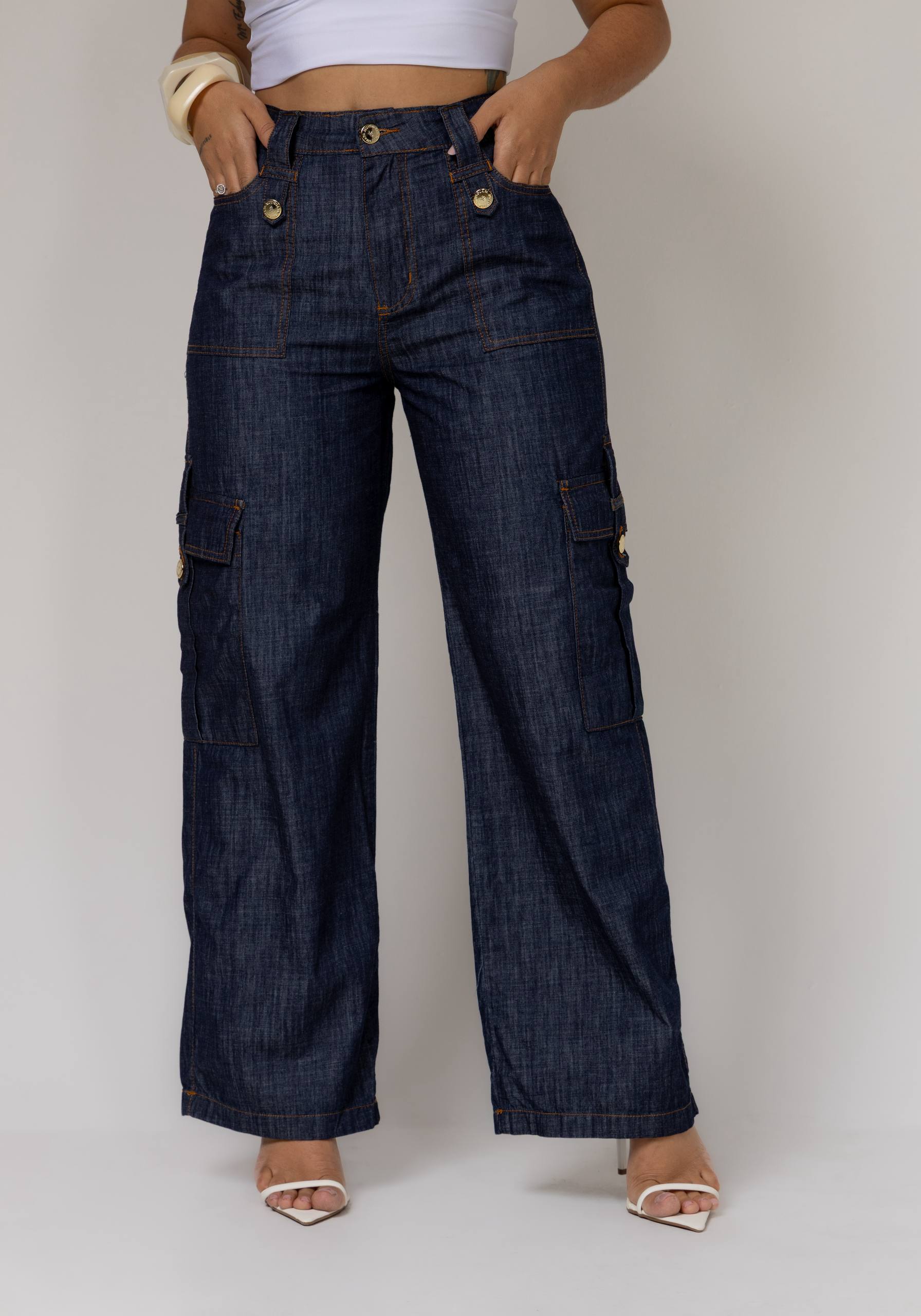 Calça Modeladora Jeans Mônaco