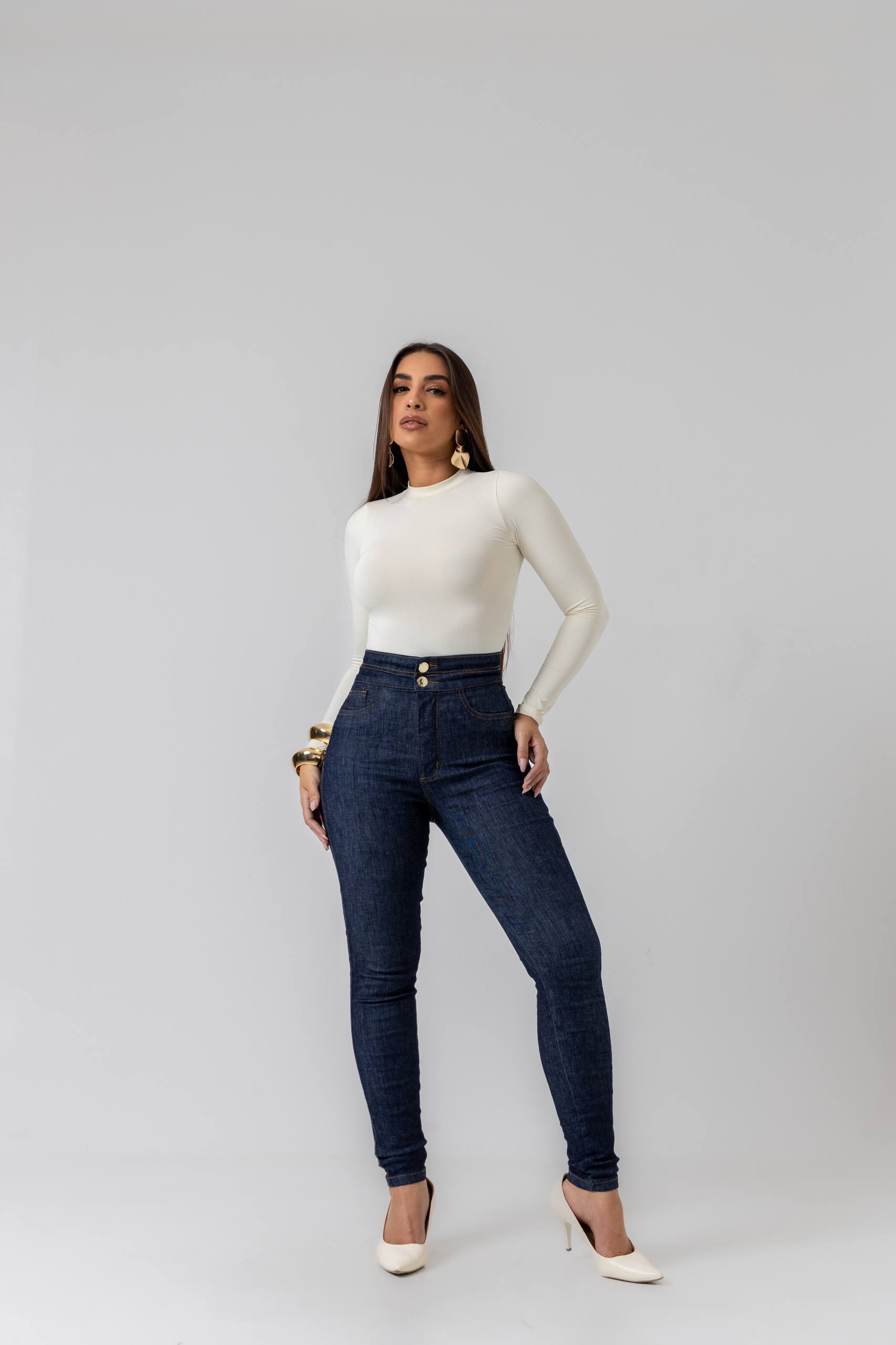 Calça Modeladora Jeans Mônaco