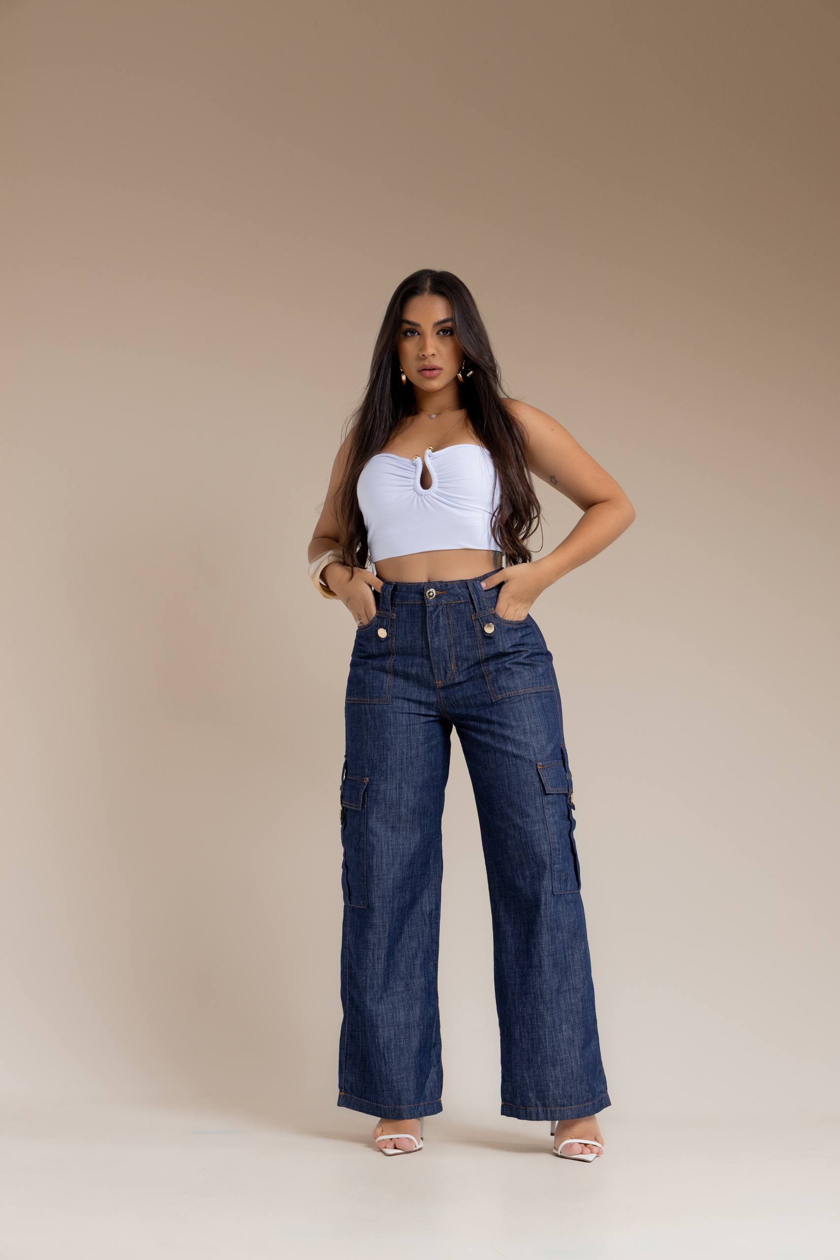 Calça Modeladora Jeans Mônaco